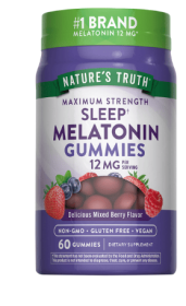 Nature's Truth Sleep Melatonin 12mg, Max Strength, Vegan Gummies